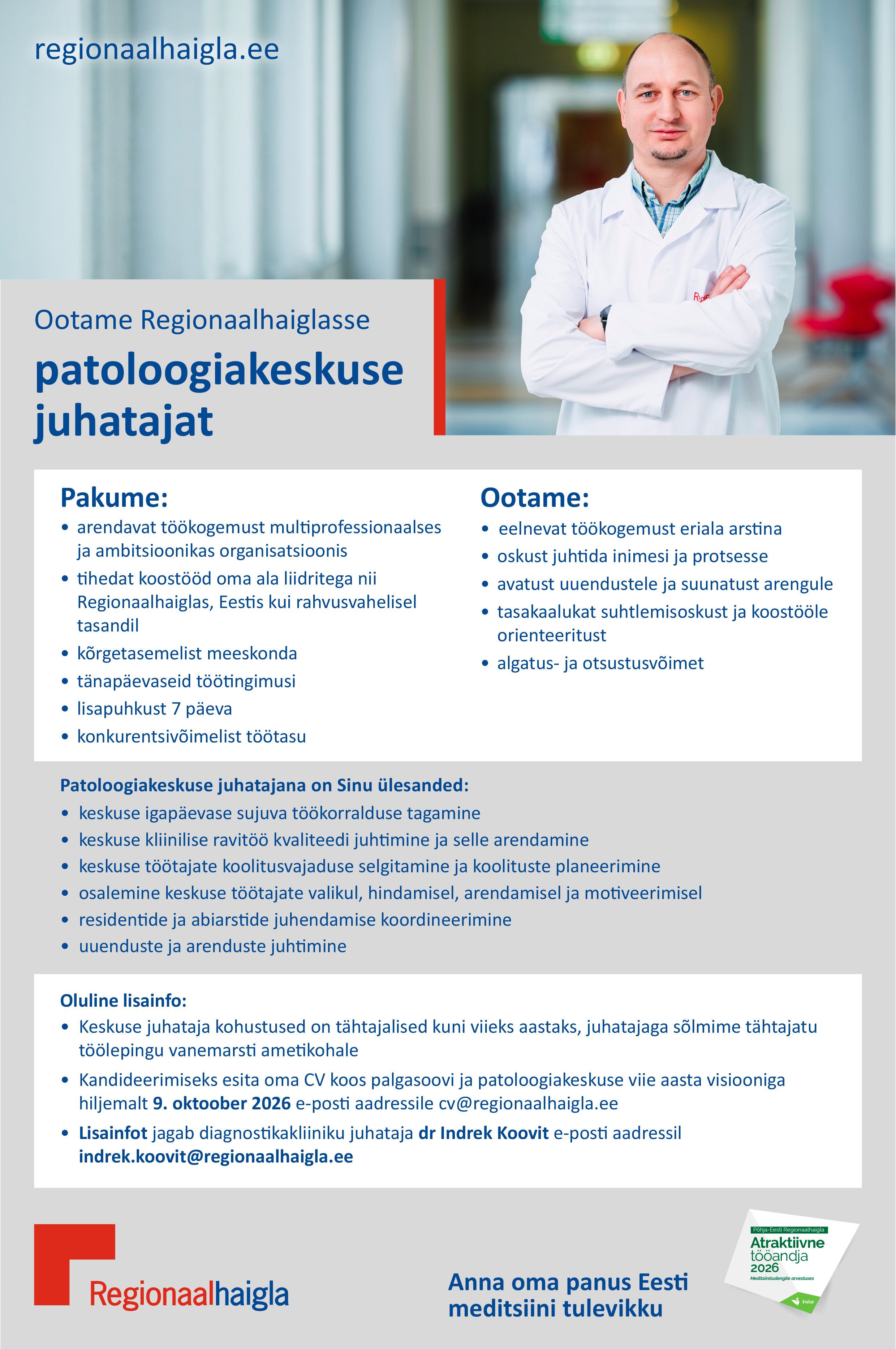 Patoloogiakeskuse juhataja